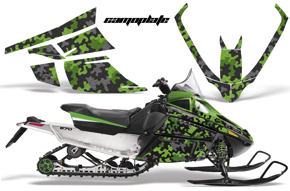 Arctic Cat F Series Graphics Kits Camoplate Green